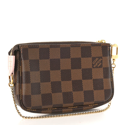 Louis Vuitton Damier Ebene 2020 Christmas Animation Big Wheel Mini Pochette Accessories Rose Ballerine 3 of 9