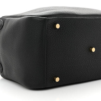 Hermes Taurillon Clemence Lindy 30 Black 9 of 11