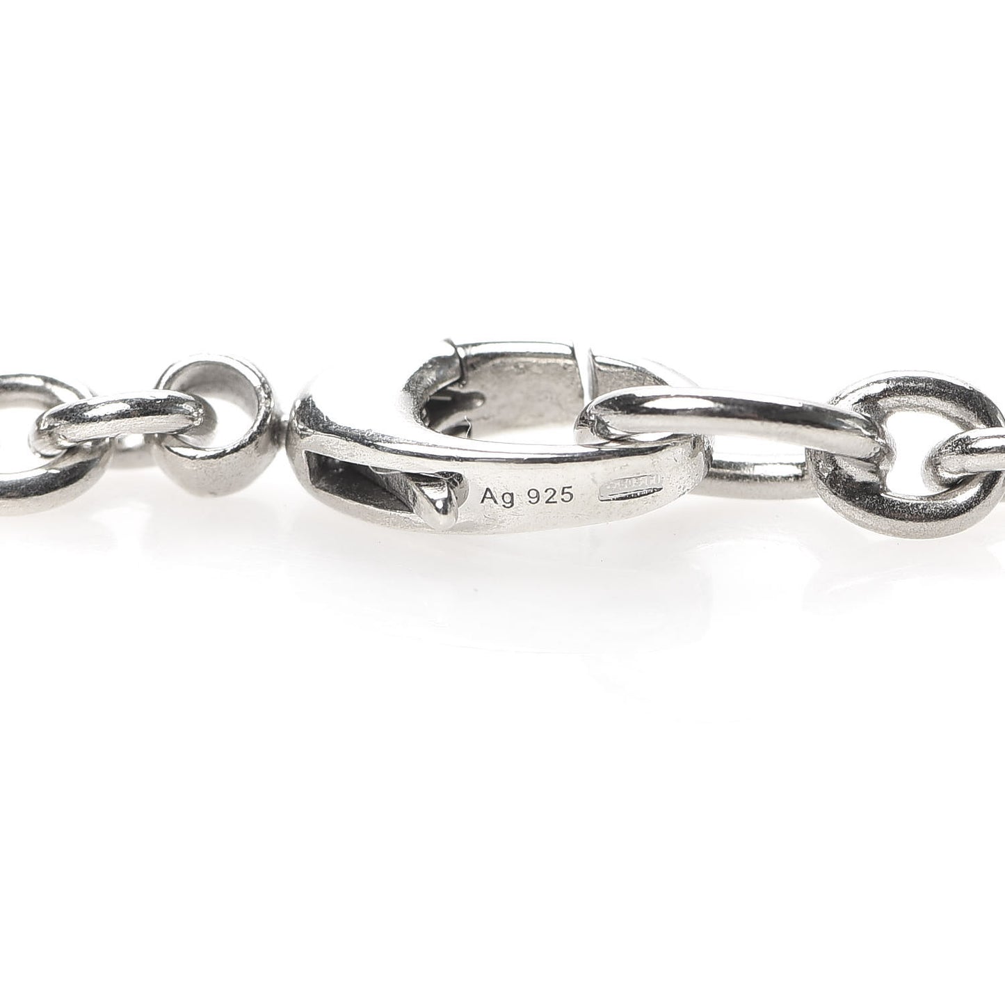 Sterling Silver Bamboo Horsebit Pendant Necklace