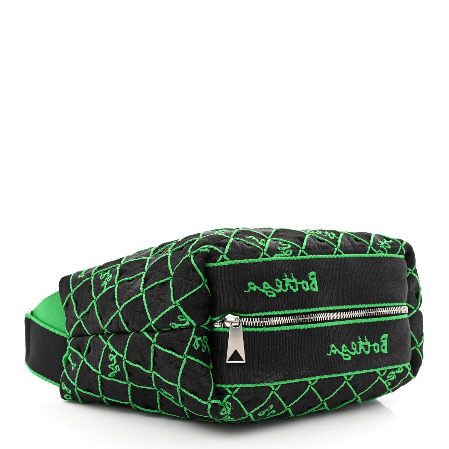 Bottega Veneta Webbing Shoulder Bag Black Green 4 of 10