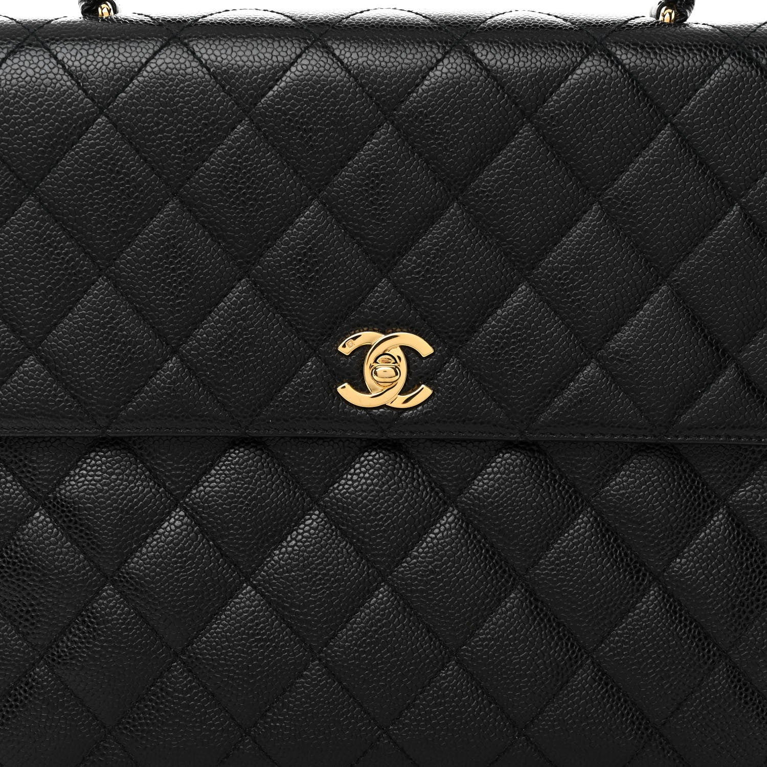 Chanel Caviar Quilted Jumbo Kelly Flap Black 8 of 10