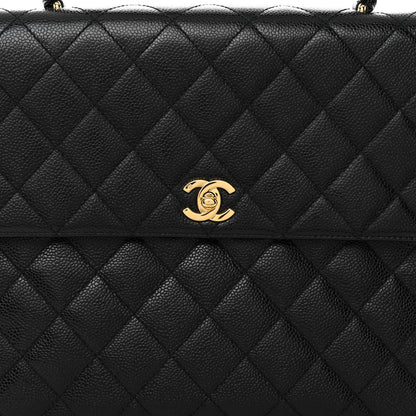 Chanel Caviar Quilted Jumbo Kelly Flap Black 8 of 10