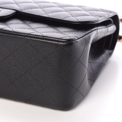 Chanel Caviar Quilted Jumbo Double Flap Black 10 of 11
