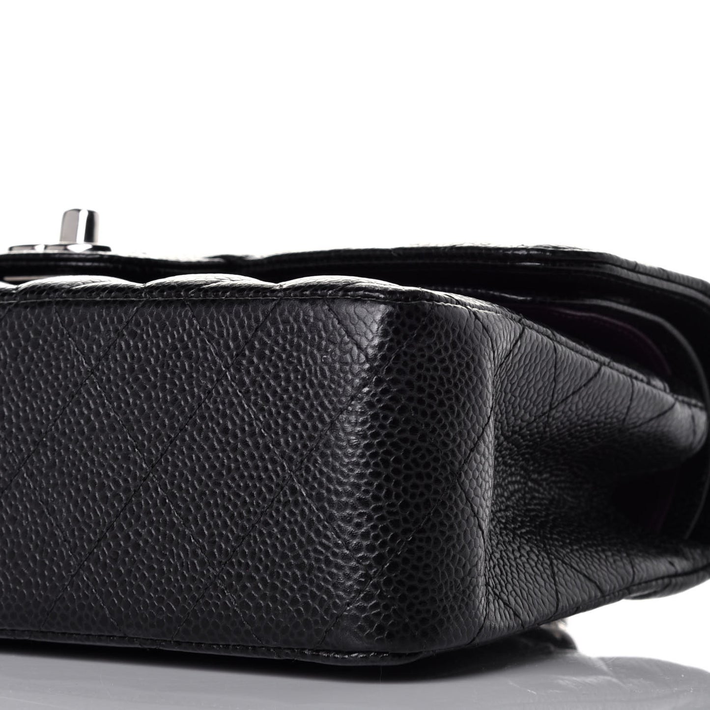 Caviar Quilted Small Double Flap Black
