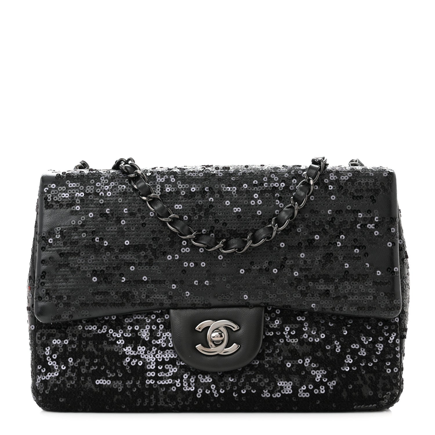 Chanel Sequin Lambskin Medium Moonlight on Water Flap Black 1 of 10