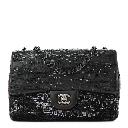Chanel Sequin Lambskin Medium Moonlight on Water Flap Black 1 of 10