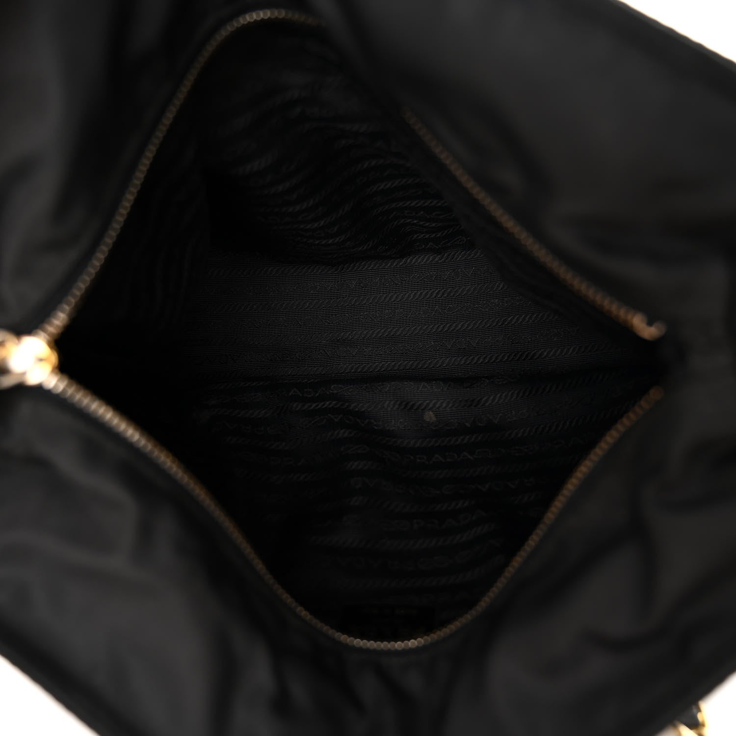 Prada Tessuto Nylon Chain Shoulder Bag Black 5 of 14