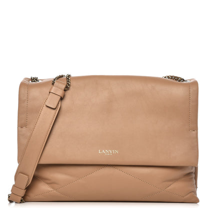 Lanvin Lambskin Quilted Medium Sugar Flap Shoulder Bag Sand 1 of 10