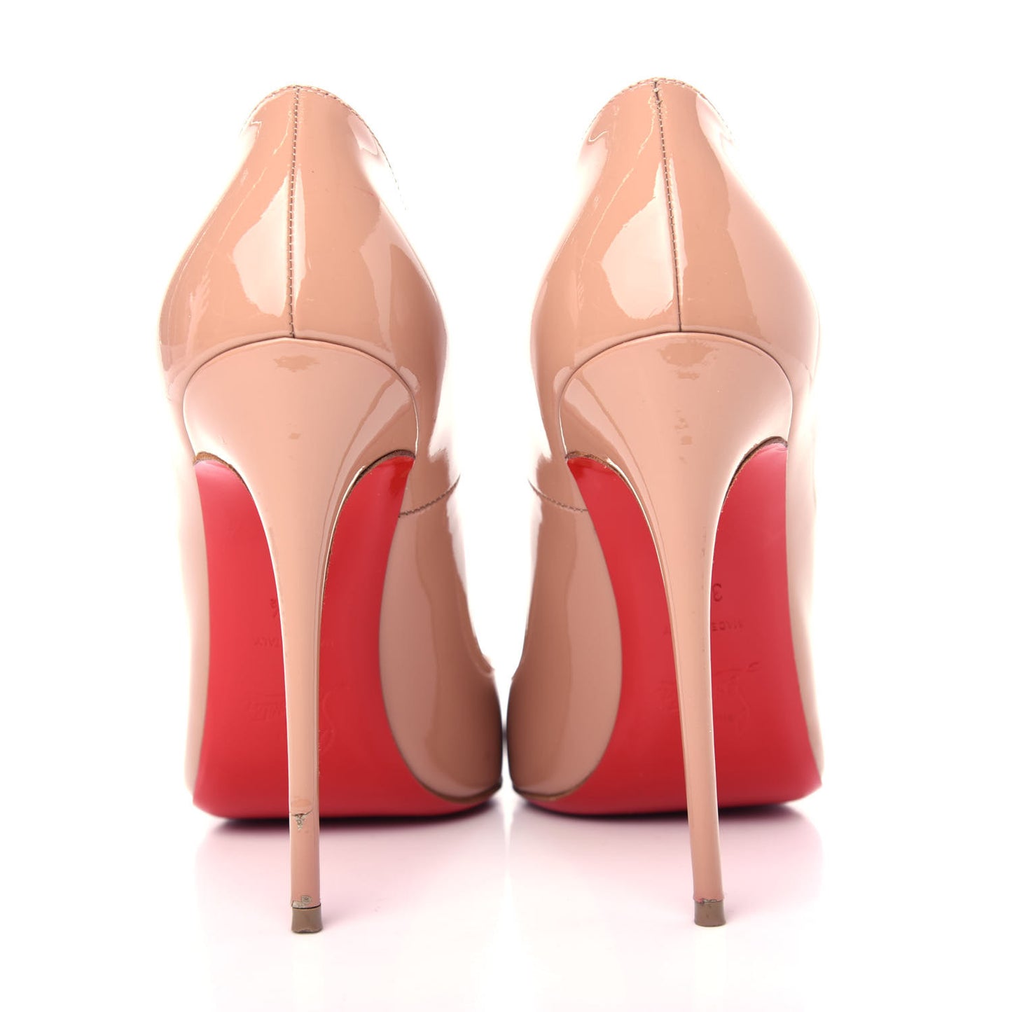 CHRISTIAN LOUBOUTIN Patent So Kate 120 Pumps 39.5 Nude