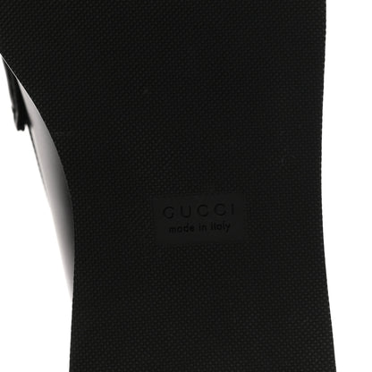 Gucci Kama Calfskin Horsebit Womens Wedge Platform Loafers 38.5 Black 6 of 10
