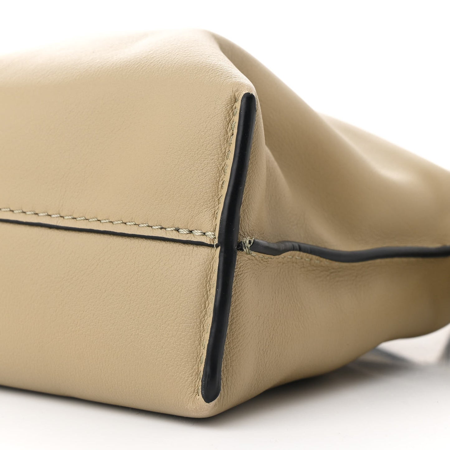Calfskin Mini Flamenco Knot Clutch Clay Green