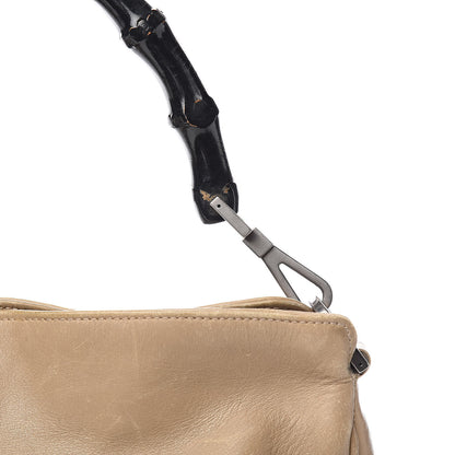 Gucci Calfskin Bamboo Top Handle Hobo Beige 15 of 16