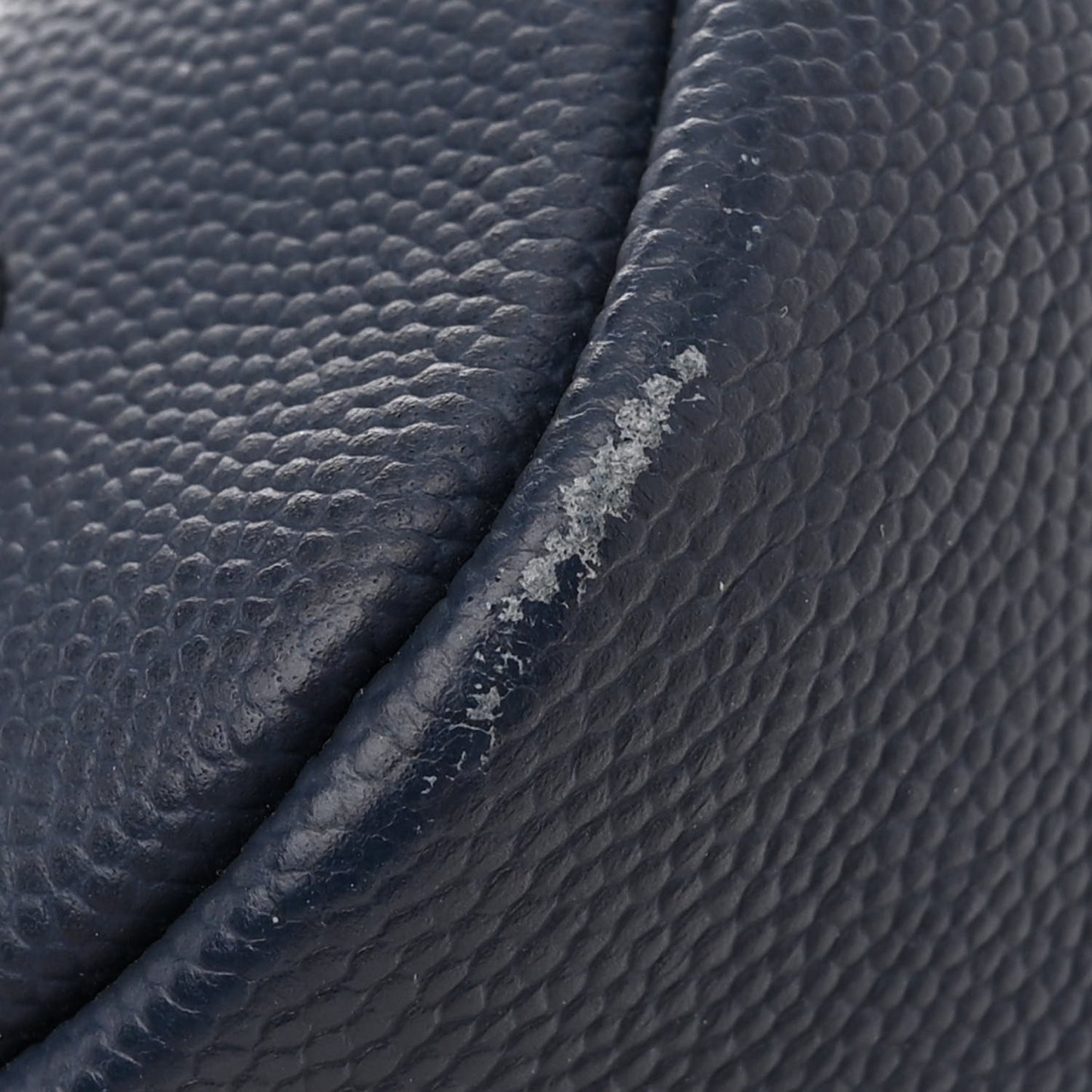 Grained Calfskin Large Coco Eyelets Shopping Tote Navy