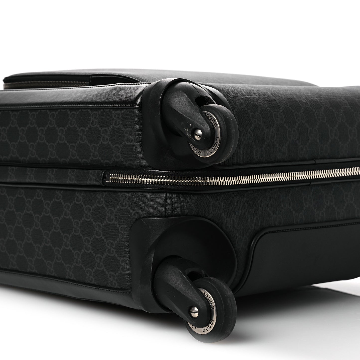 GG Supreme Monogram Calfskin Carry On Trolley Black