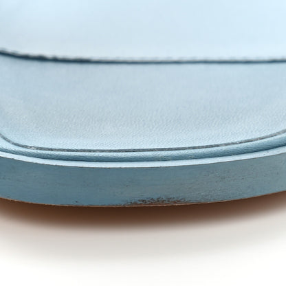 Hermes Calfskin Oran Sandals 37.5 Bleu Dorset 10 of 10