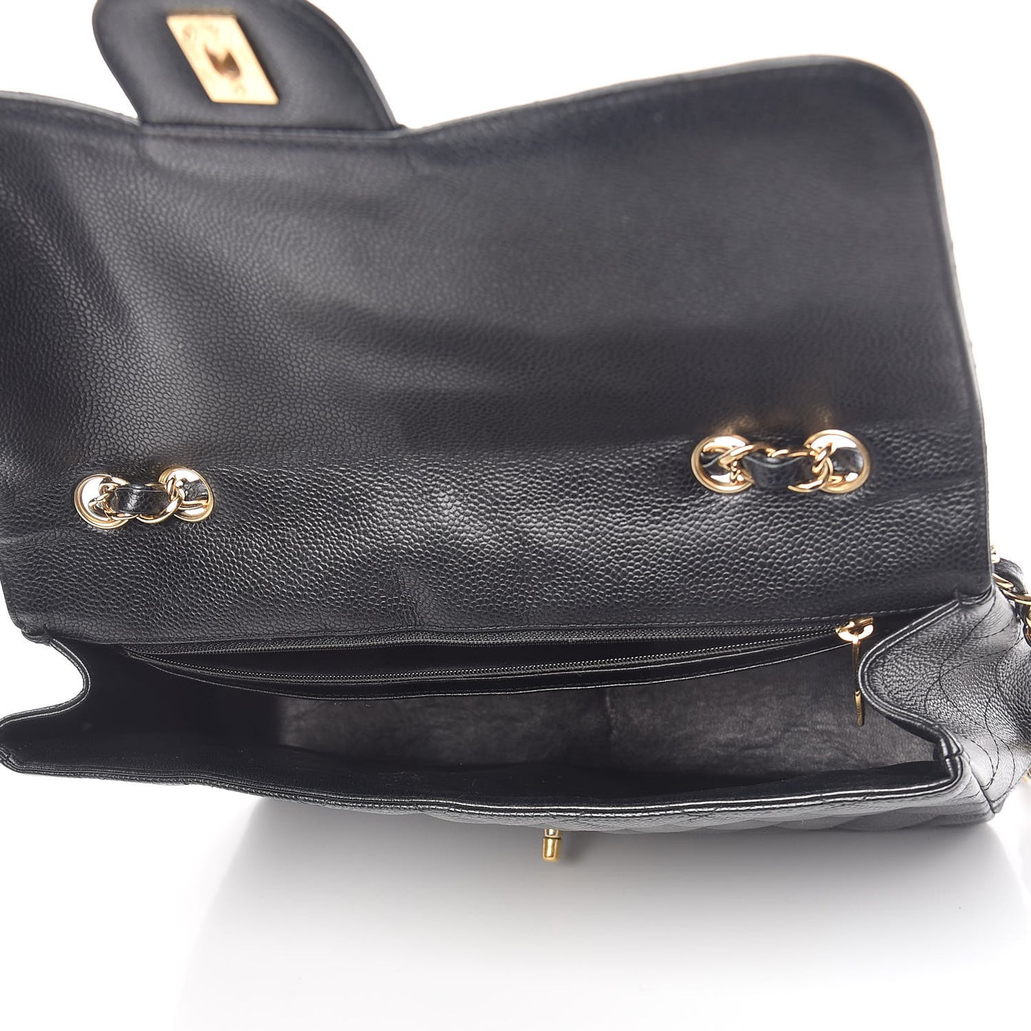 Caviar Quilted Jumbo Single Flap Black
