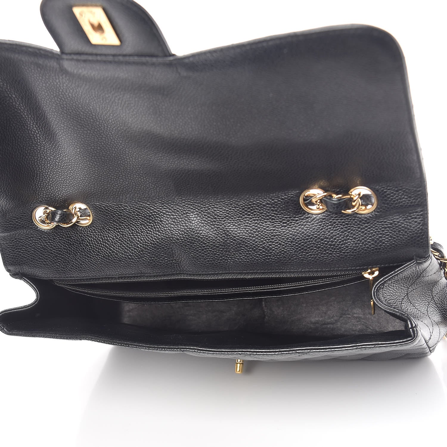 Chanel Caviar Quilted Jumbo Single Flap Black 5 of 11