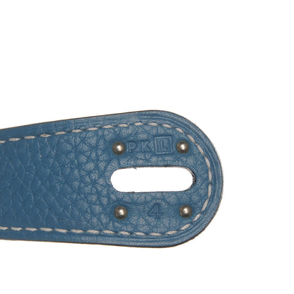 Hermes Taurillon Clemence Lindy 30 Blue Jean 7 of 7