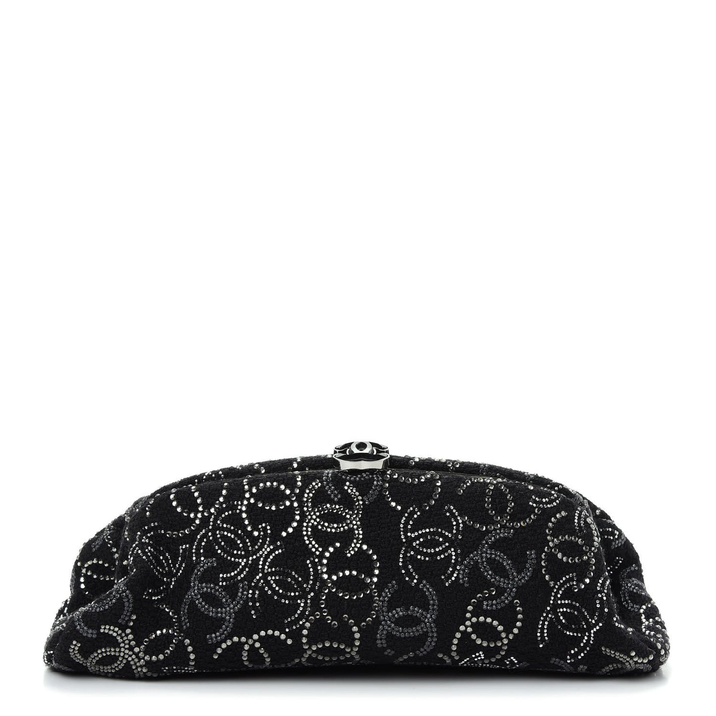 Tweed Strass Pudong Clutch Black
