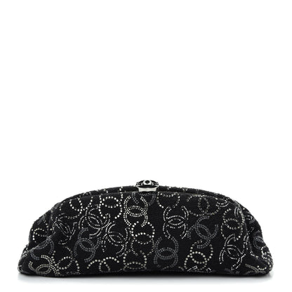 Chanel Tweed Strass Pudong Clutch Black 1 of 10
