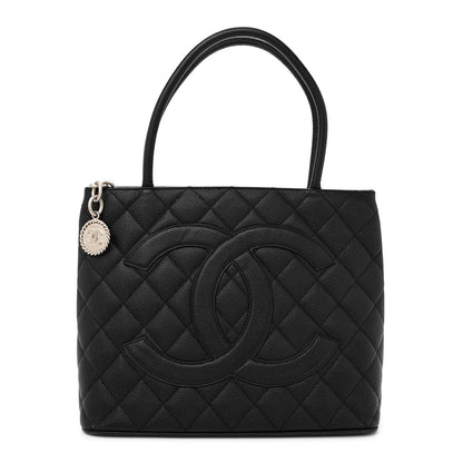 Chanel Caviar Quilted Medallion Tote Black 1 of 12