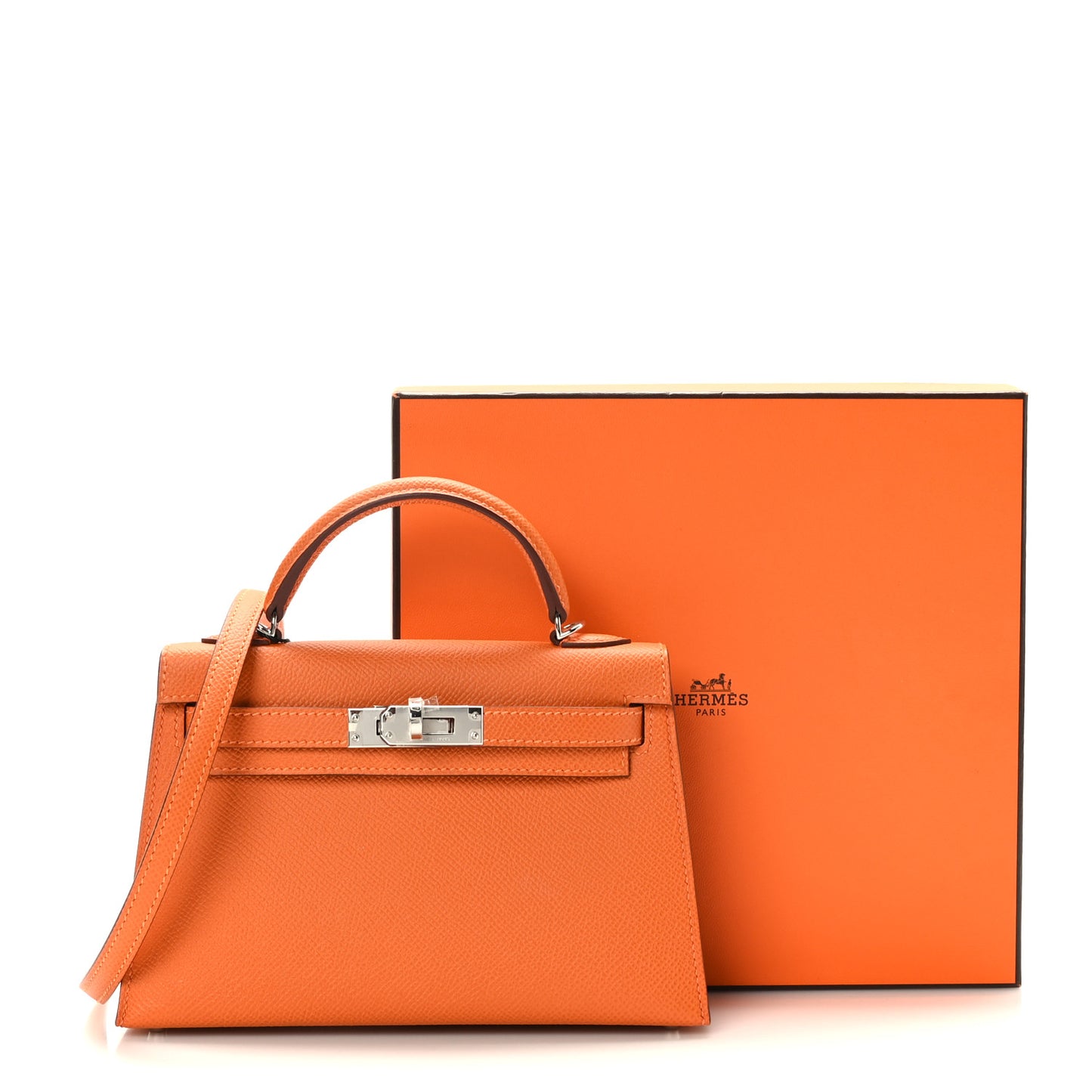 Epsom Mini Kelly Sellier 20 Orange