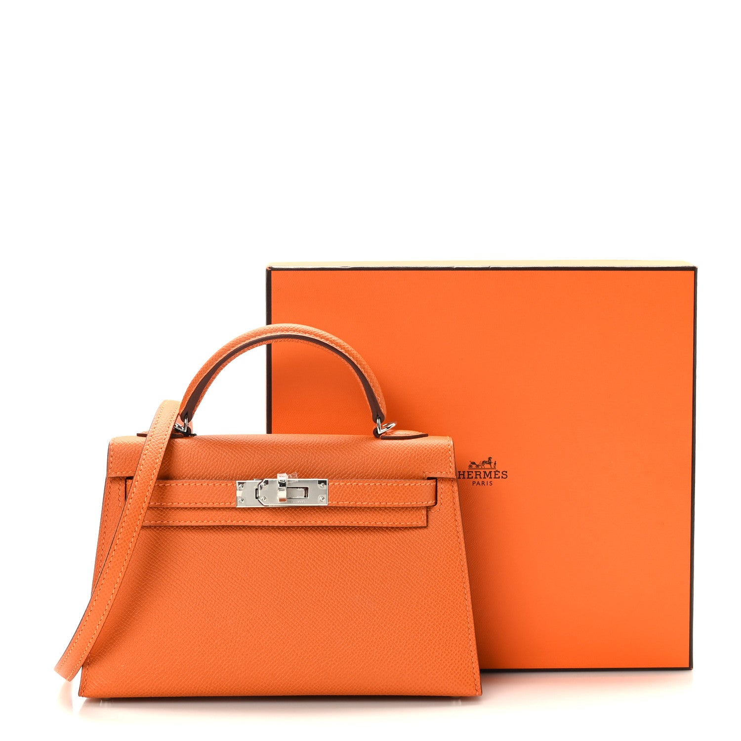 Hermes Epsom Mini Kelly Sellier 20 Orange 10 of 10