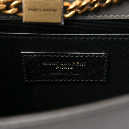 Saint Laurent Grain De Poudre Small Monogram Kate Satchel Grey Kaki 6 of 8