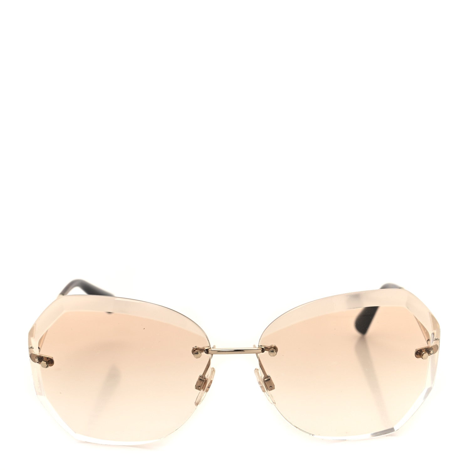 Chanel Metal Spring Round Sunglasses 4220 Gold Brown 2 of 8
