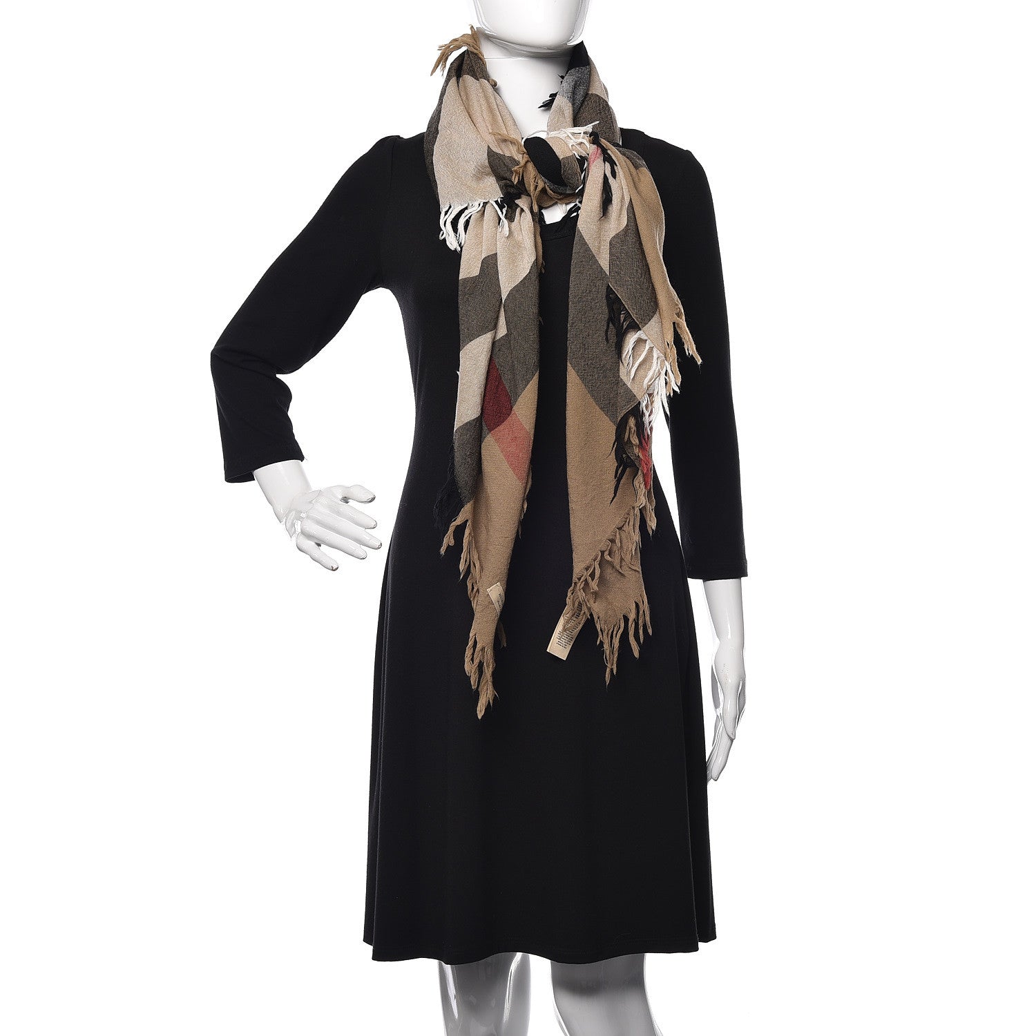Burberry Merino Wool House Check Scarf Brown 2 of 6
