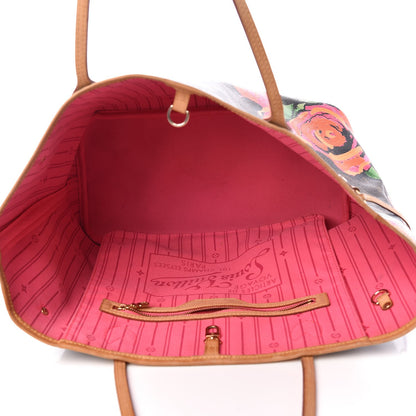 Louis Vuitton Monogram Roses Neverfull MM 5 of 12
