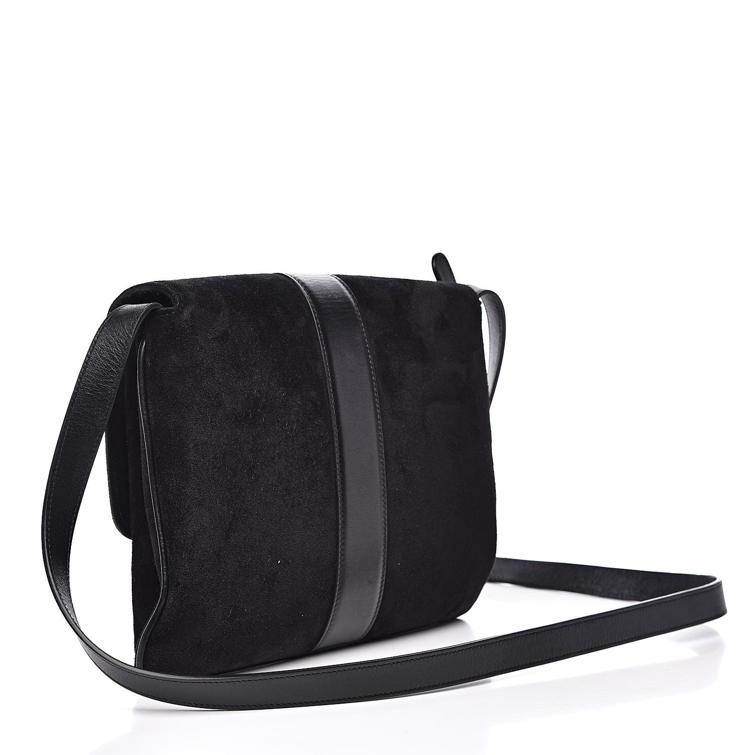 Gucci Suede Medium Arli Flap Shoulder Bag Black 3 of 15