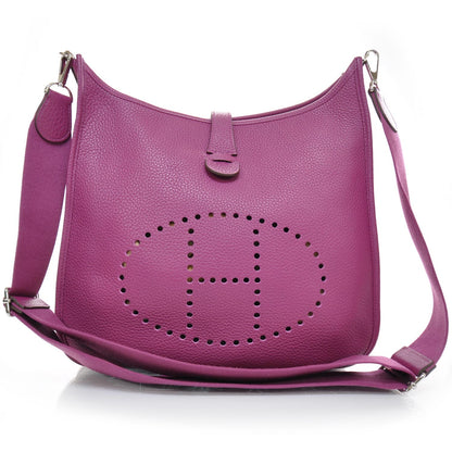 Hermes Taurillon Clemence Evelyne III GM Tosca Pink 1 of 9