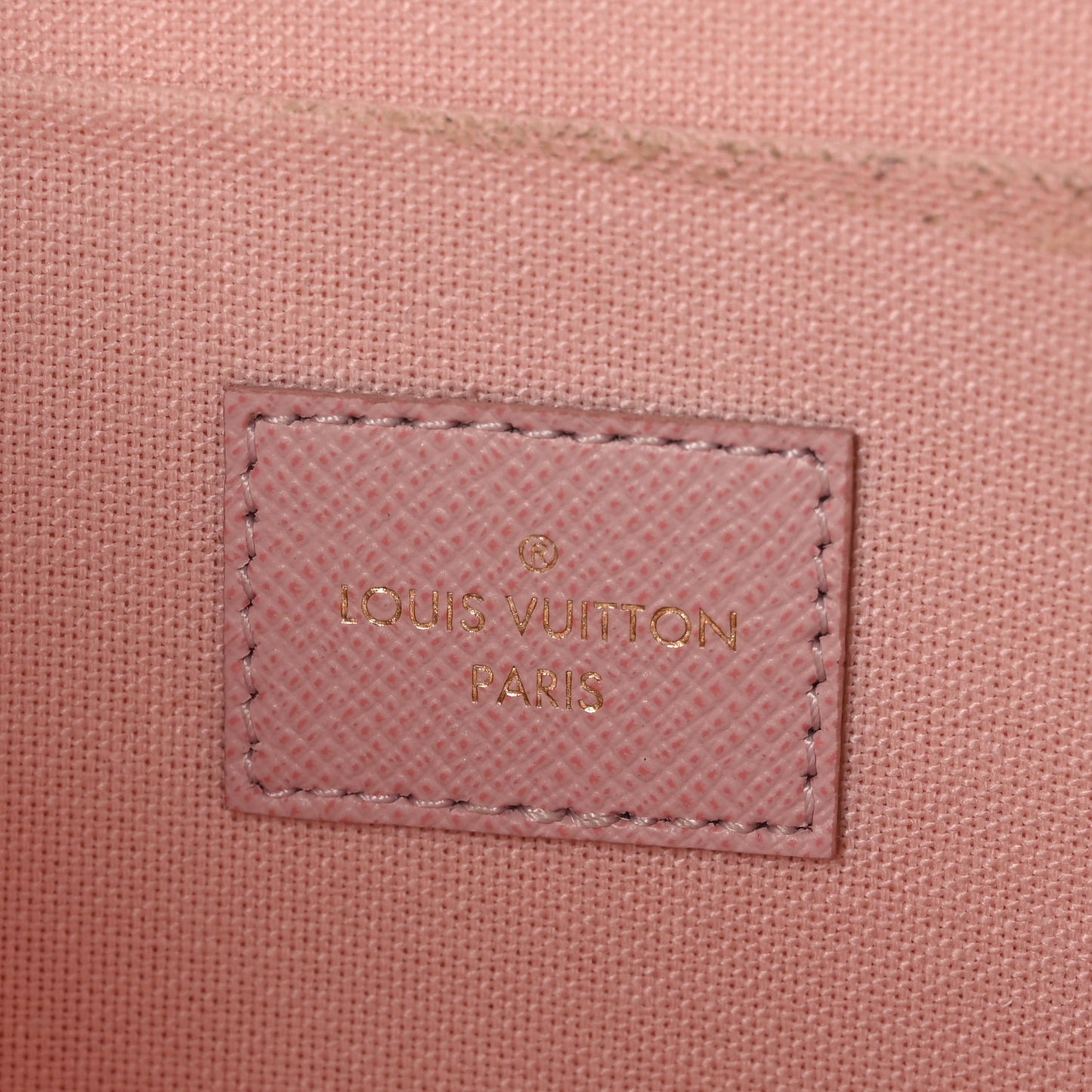Damier Azur Pochette Felicie Chain Wallet Rose Ballerine