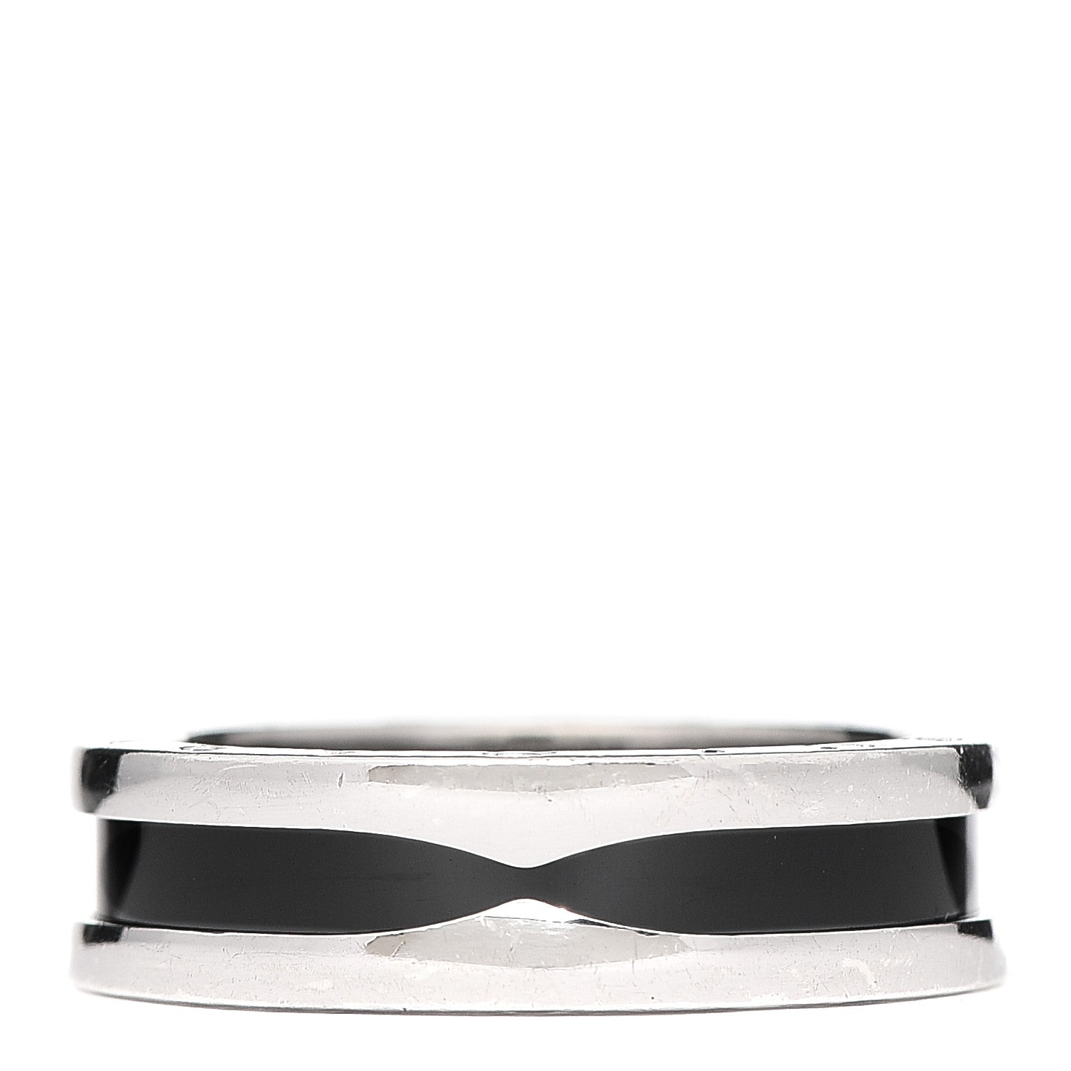 Bulgari Sterling Silver Ceramic Save The Children One-Band Ring 62 10 1 of 5