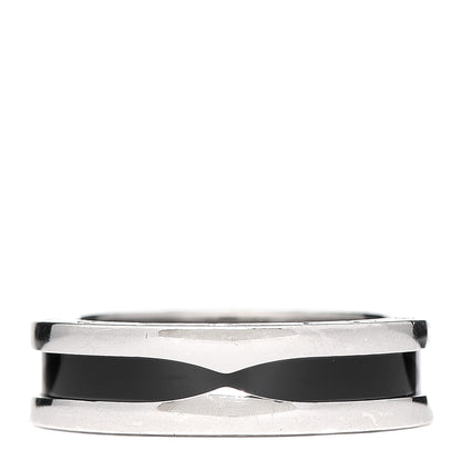 Bulgari Sterling Silver Ceramic Save The Children One-Band Ring 62 10 1 of 5
