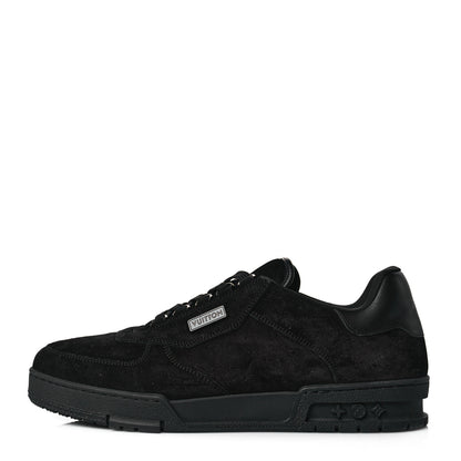 Louis Vuitton Suede Mens LV Trainer Sneakers 9.5 Black 1 of 11