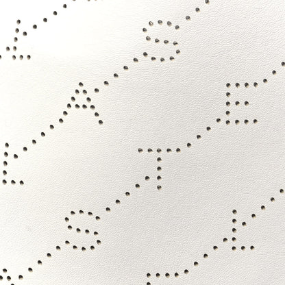 Stella McCartney Eco Alter Nappa Perforated Logo Falabella Reversible Tote Optical White 6 of 10