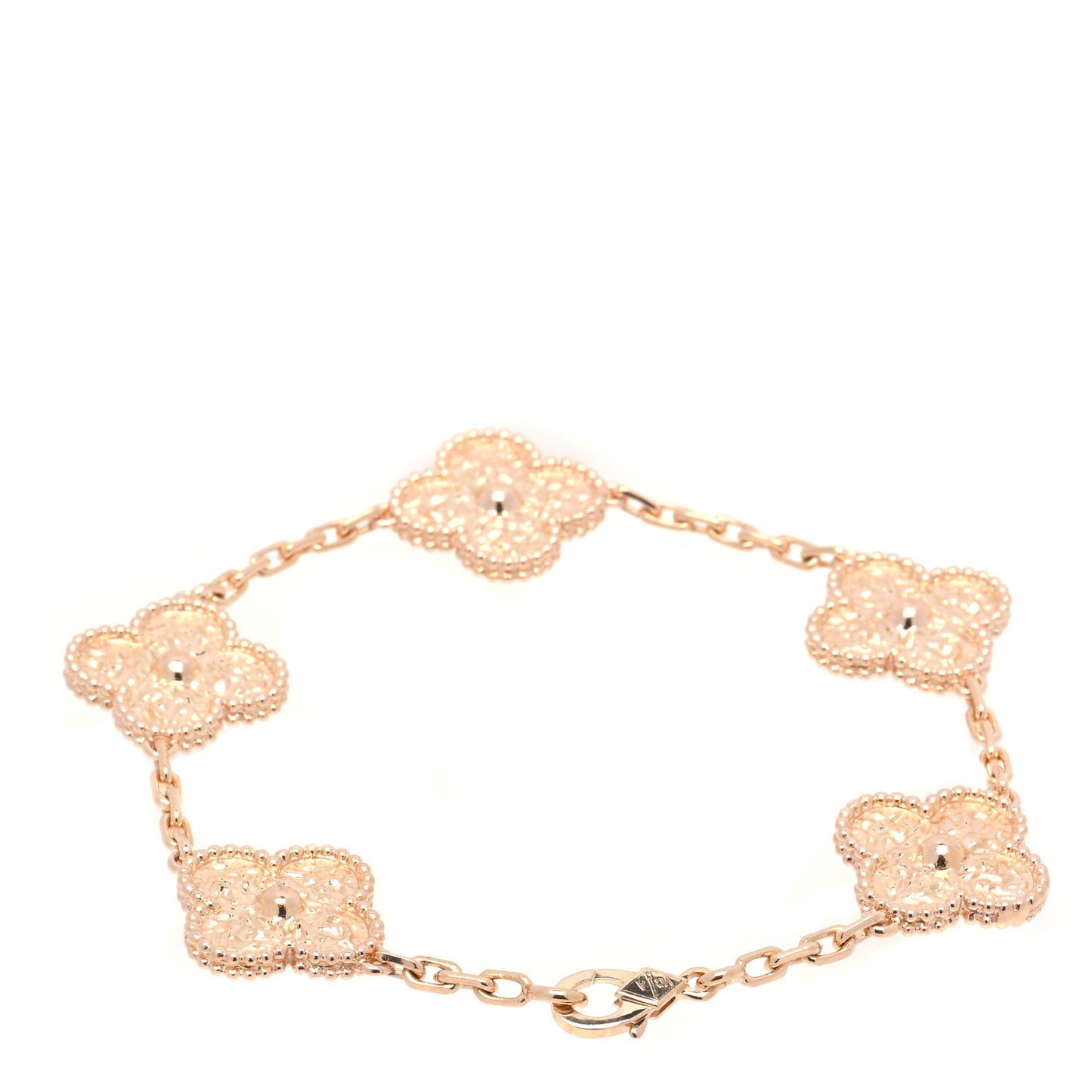 18K Rose Gold 5 Motifs Vintage Alhambra Bracelet