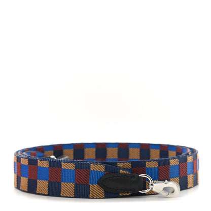 Hermes Toile Swift 25mm Maxi Quadrille Shoulder Strap Bleu Billard Biscuit Rouge H Black 1 of 5