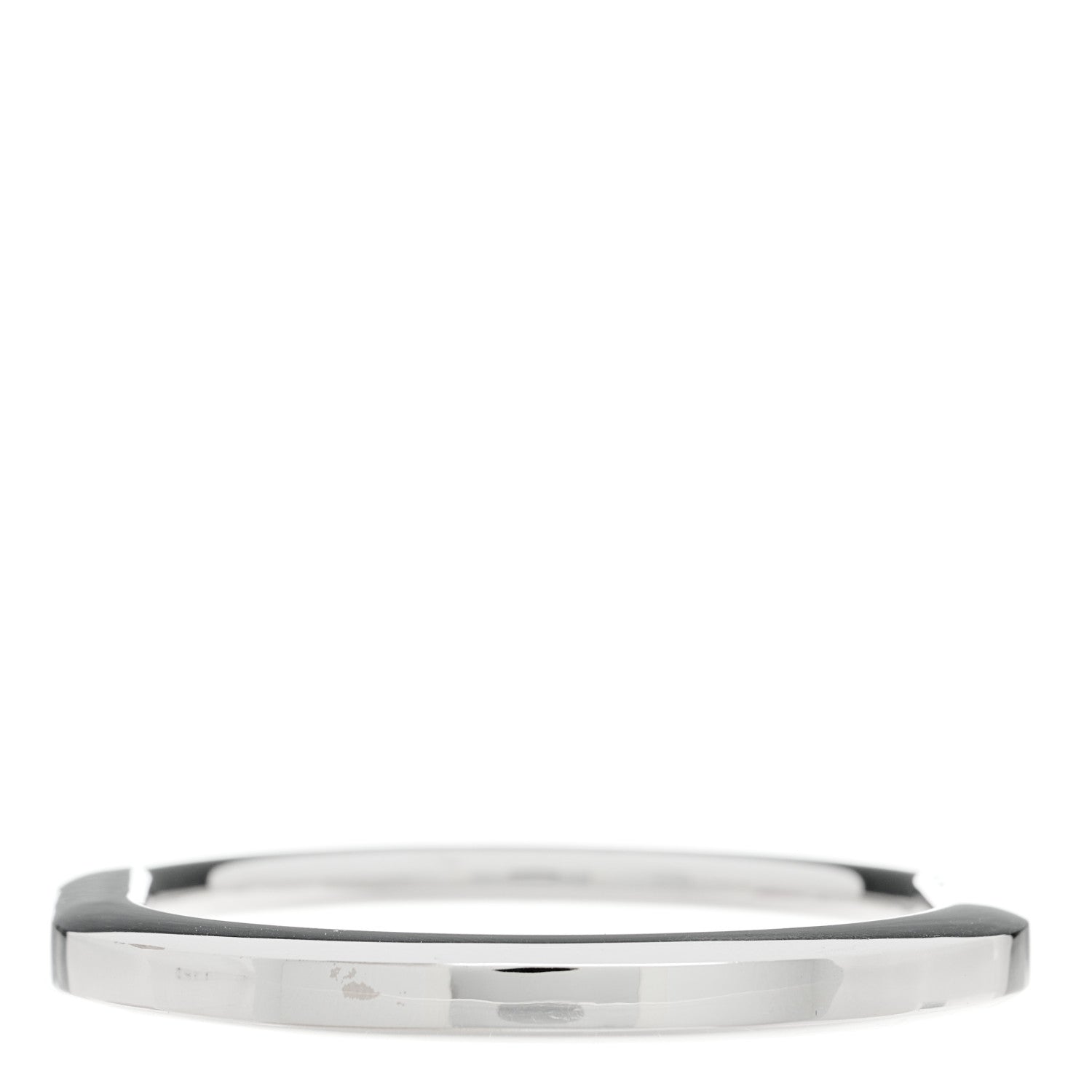 Tiffany 18K White Gold Diamond Tiffany Lock Half Pave Bangle Bracelet 4 of 7