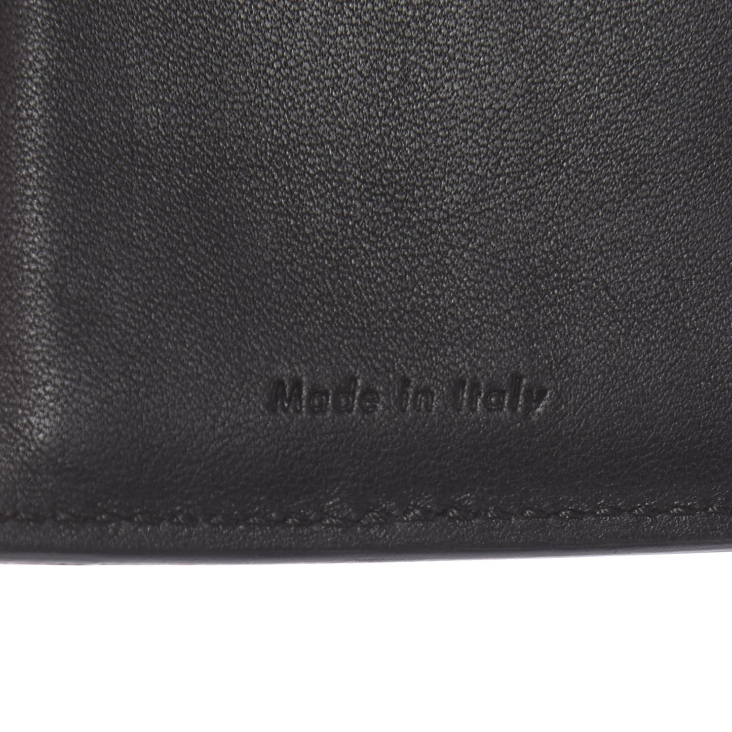 Smooth Lambskin Medium Frame Multifunction Wallet Black White