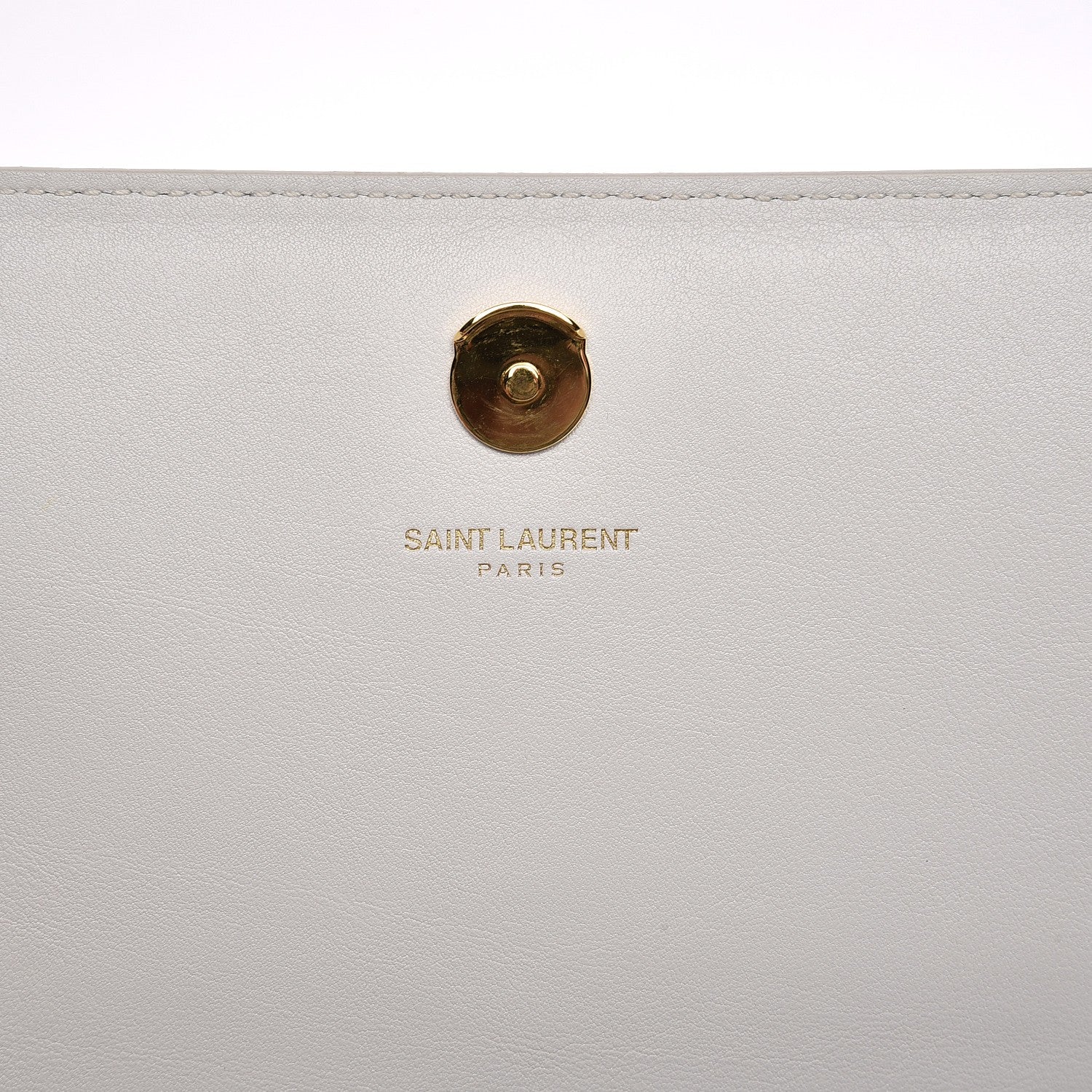 Saint Laurent Smooth Calfskin Medium Braided Monogram Kate Satchel Blanc Craie 7 of 11