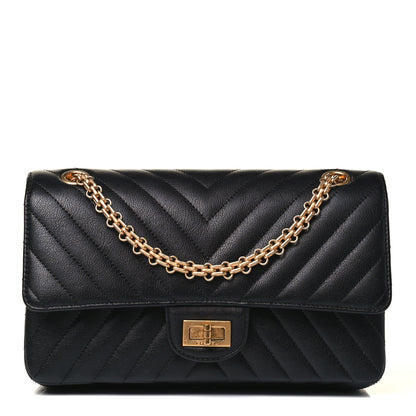 Chanel Sheepskin Chevron Quilted 2.55 Reissue 225 Flap Black 1 of 4
