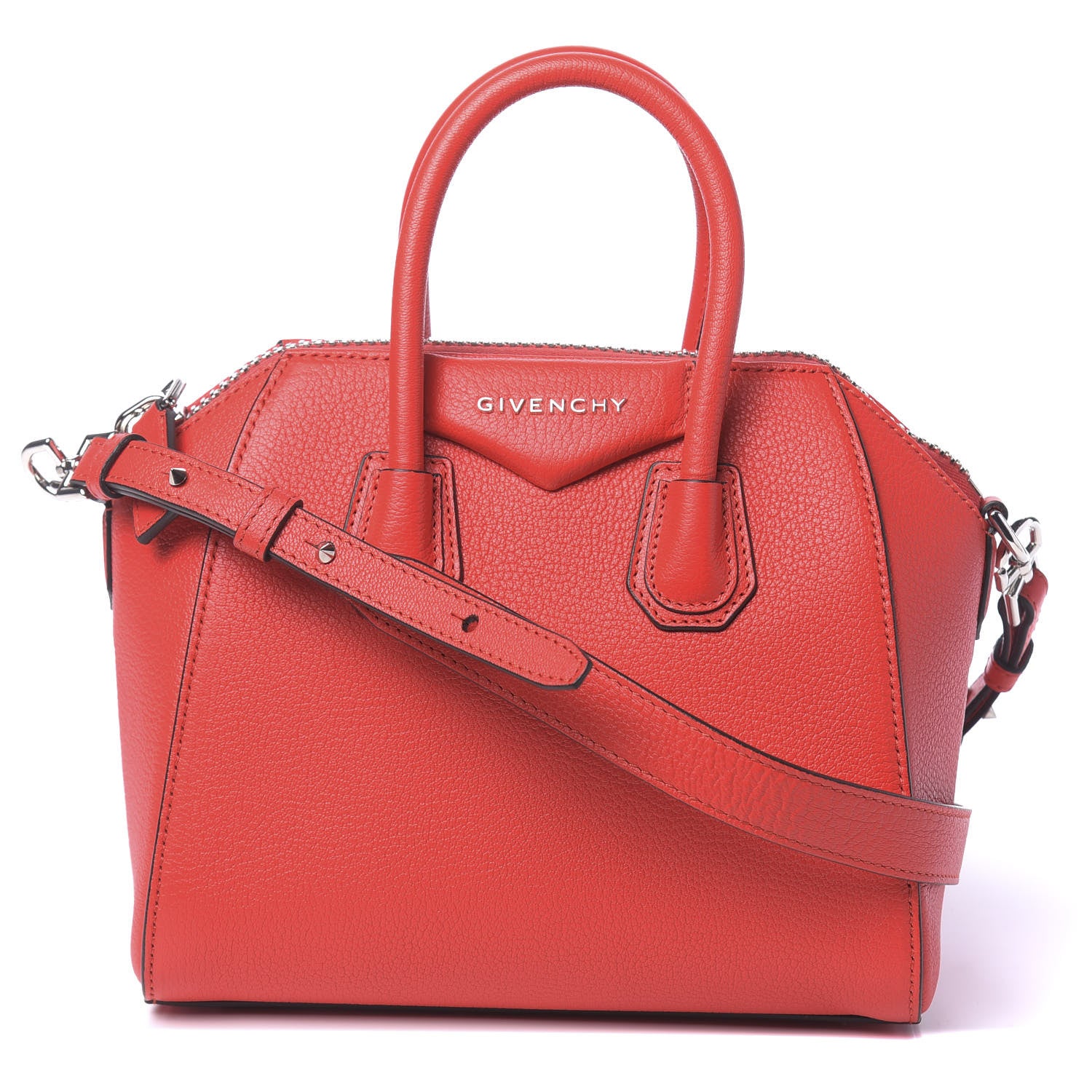 Givenchy Sugar Goatskin Mini Antigona Red 1 of 10