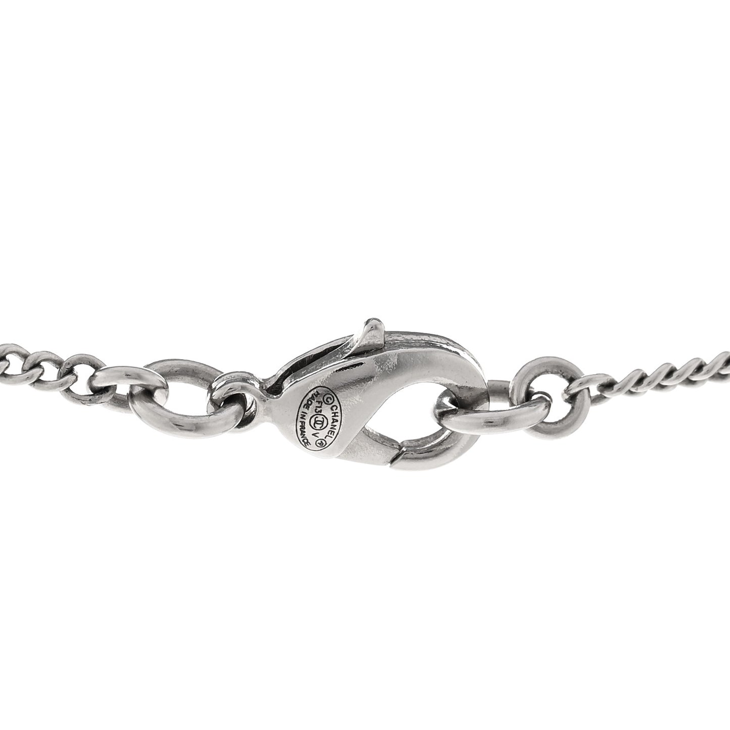 Crystal Timeless CC Necklace Silver
