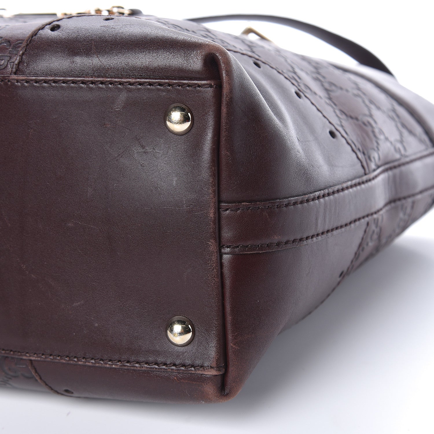 Gucci Guccissima Large Punch Tote Chocolate 17 of 17