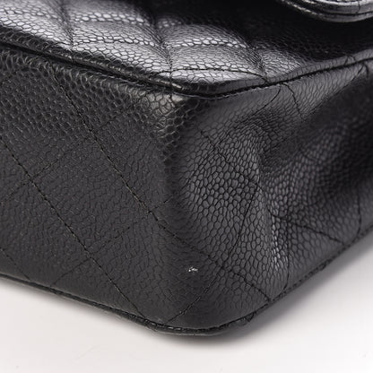 Chanel Caviar Quilted Medium Double Flap Black 10 of 11