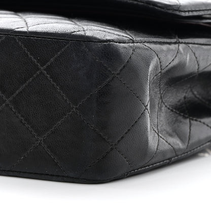 Chanel Lambskin Quilted Medium Double Flap Black 10 of 19