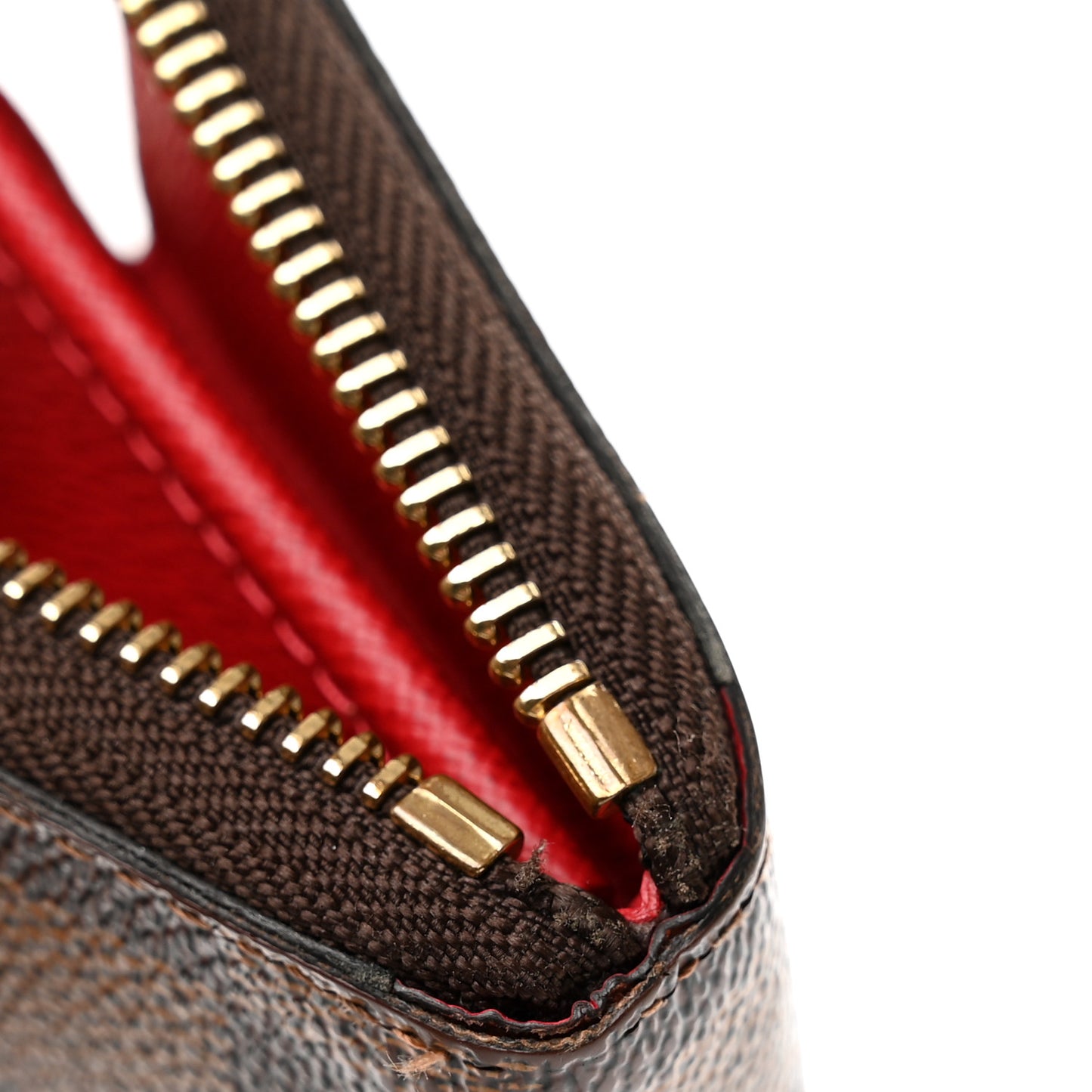 Damier Ebene Clemence Wallet Cherry